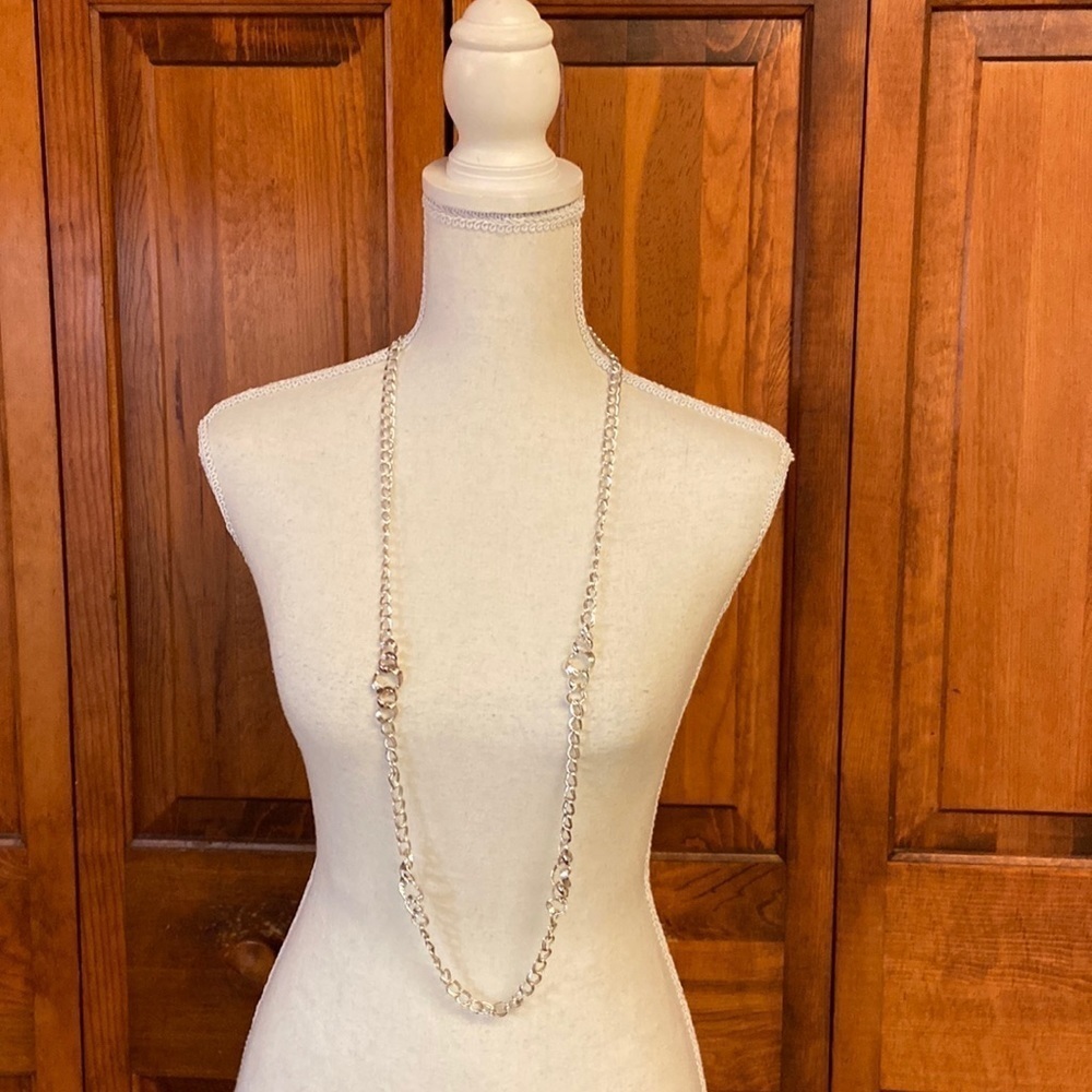 Jones New York Silver Tone Adjustable Length Necklace